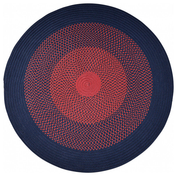 Colonial Mills Rug Seadog Bright Navy Red Round, 9x9