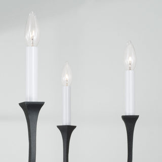 Capital Lighting 452361 Decklan 6 Light 32"W Taper Candle Style - Black Iron
