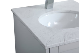 19" Traditional Grey-Light Bathroom Vanity