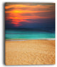 "Sand To Sky Colorful Seashore" Modern Beach Canvas Art Print, 30"x40"