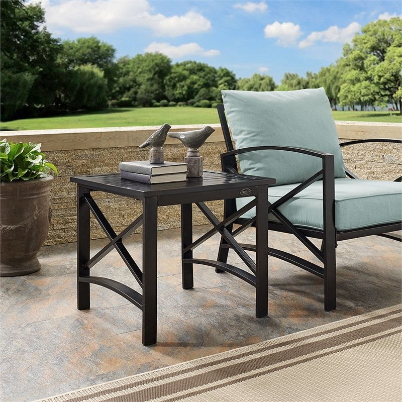 Kaplan Side Table, Oiled Bronze