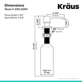 Soap Dispenser, Spot Free Stainless Steel