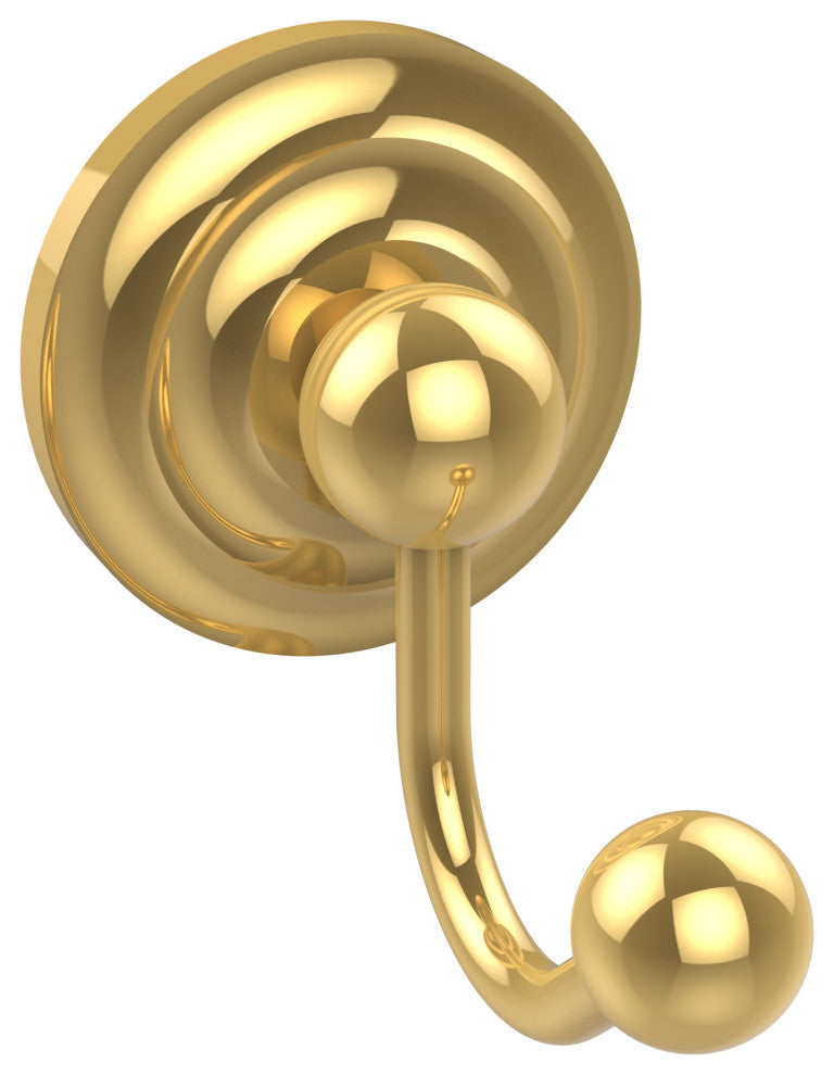 Prestige Que New Robe Hook, Polished Brass
