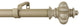 1" Diameter Regina Curtain Rod, 48"-84", Cottage