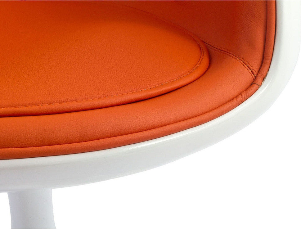 Modern Contemporary Kitchen Dining Armchair Orange