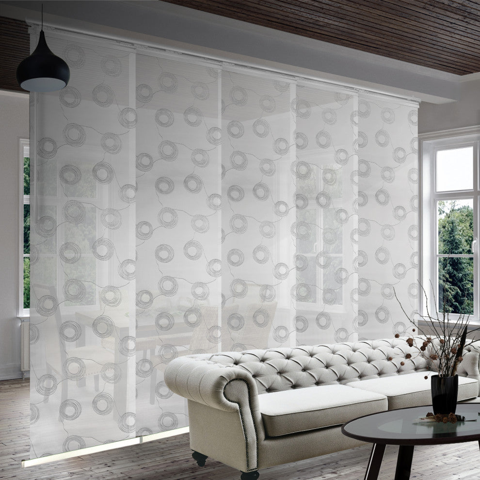 Salma 5-Panel Track Extendable Vertical Blinds 58-110"W