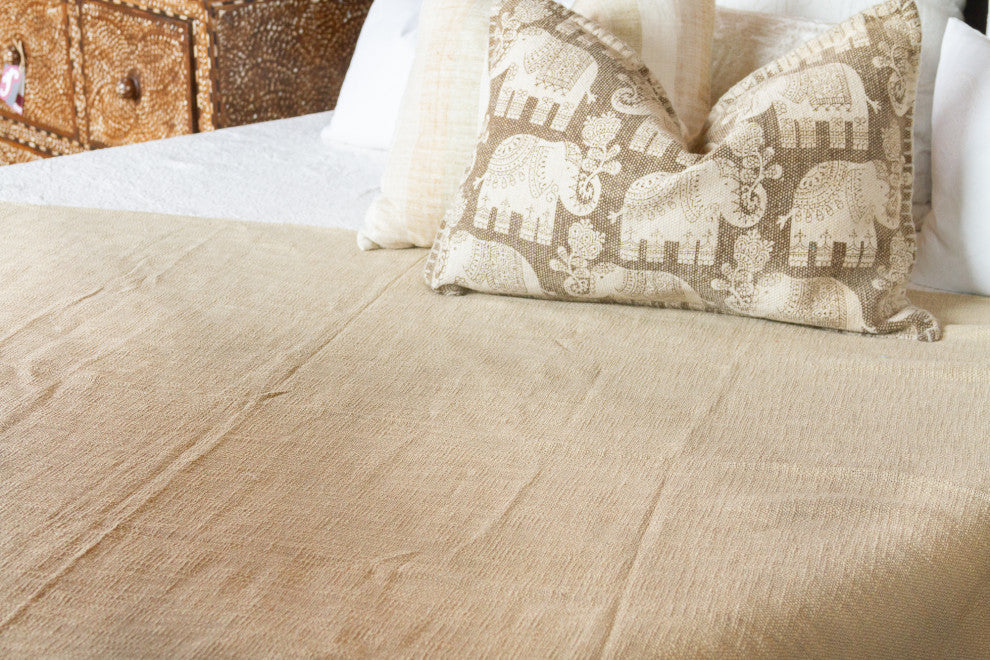 Sand Hand-Loomed Cotton Throw