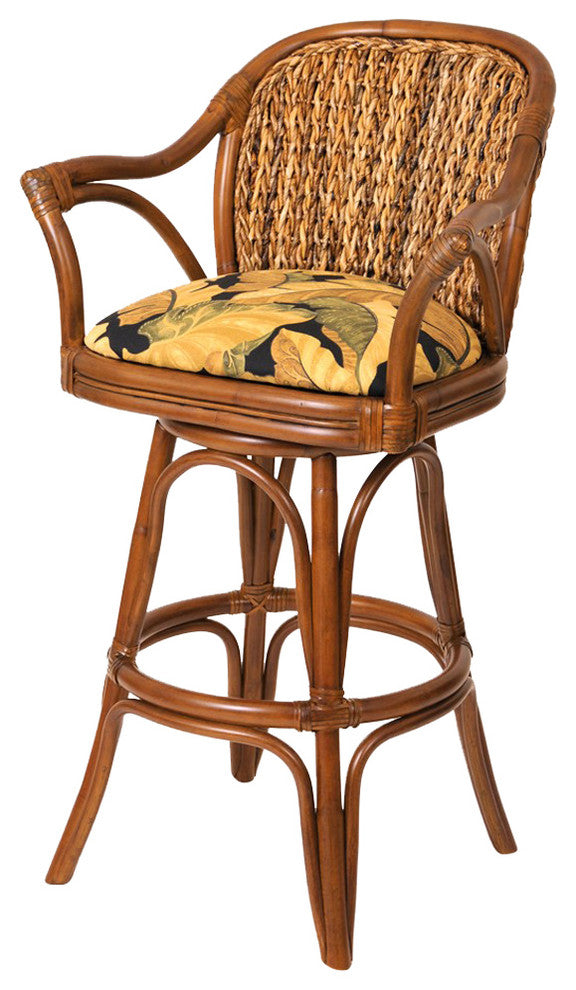 Panama 24" Swivel Barstool In Sienna With Cabo Ginger
