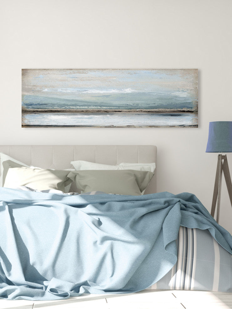 "Rolling Waves" Painting Print on Wrapped Canvas, 60x20