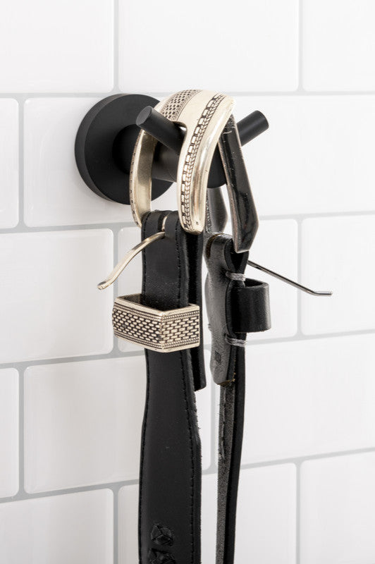 Italia Florence Series Double Robe Hook in Matte Black