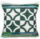 Boho Bordered Diamond Mosaic Textile Throw Pillow