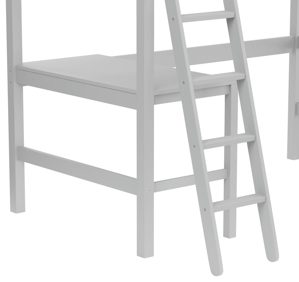 Hillsdale Kids and Teen Twin Loft Bed, Gray