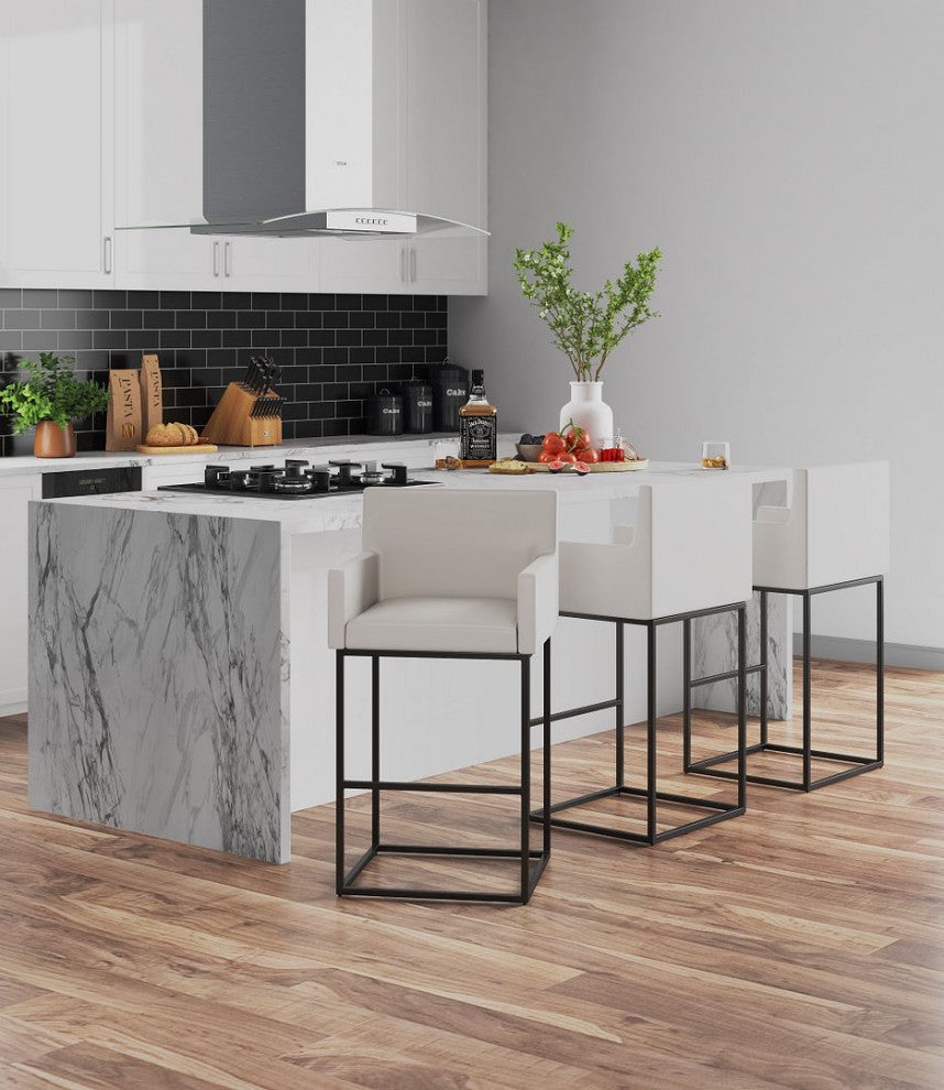 Manhattan Comfort Ambassador Bar Stool, Set of 3