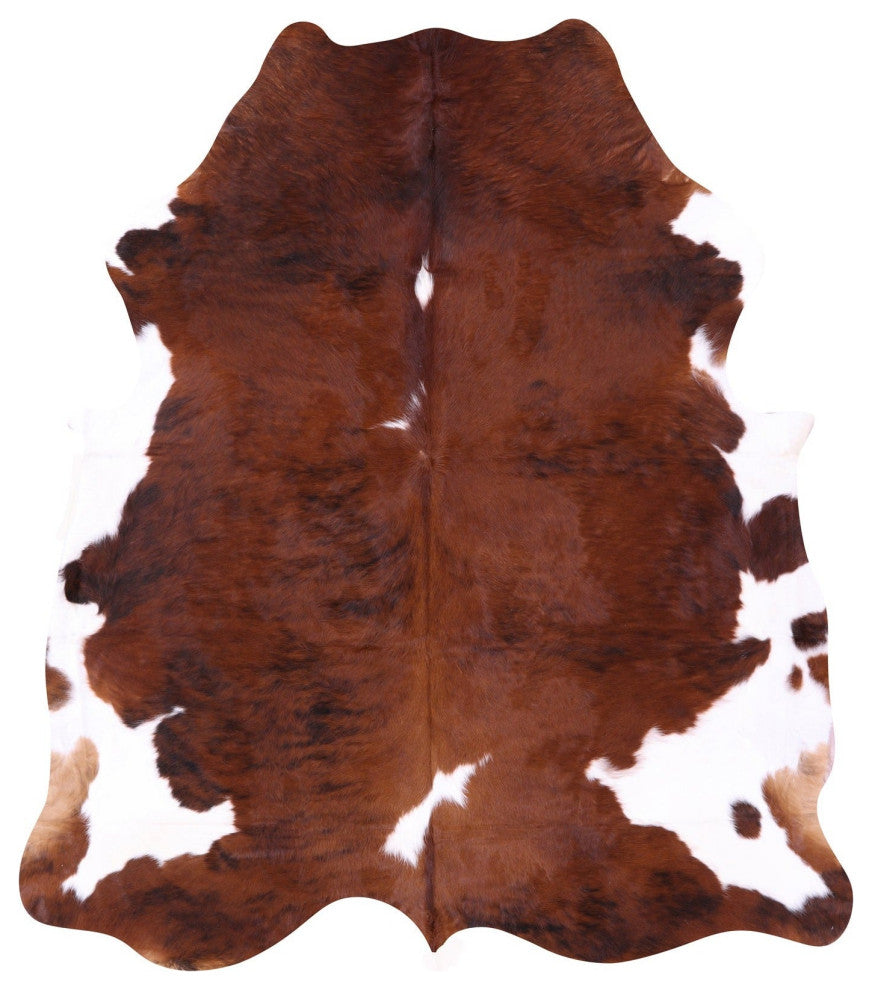 7' 3" X 6' 5" Organic Natural Hair-On Cowhide Area Rug C1637