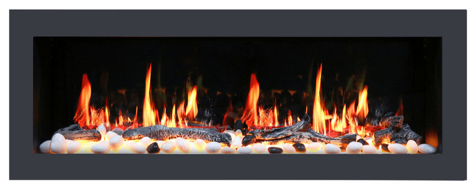 Latitude II Flush Mounted Smart Electric Fireplace, 3" Trim, 48" Wide