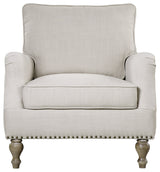 Uttermost Armstead Antique White Armchair