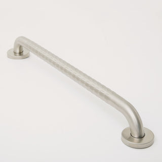 ADA Bathroom Shower Grab Bar With Safety Grip, Satin, 24"