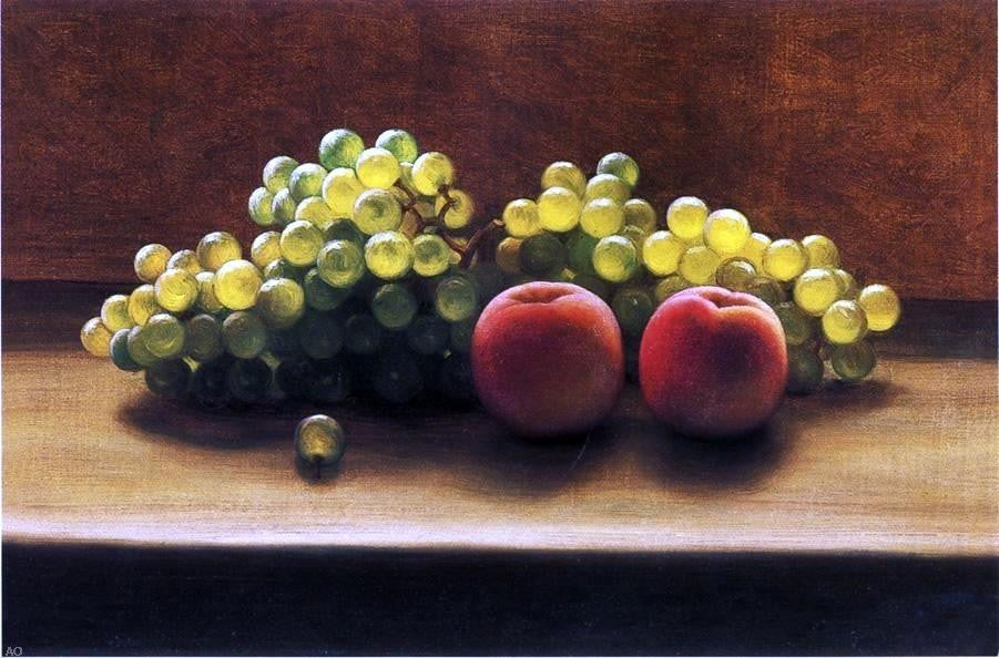 George Henry Hall Peaches and Grapes on a Tabletop Wall Decal