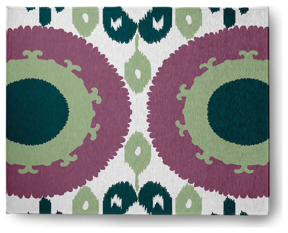 Boho Chenille Rug, Green, 8'x10'