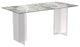 Kova Series Dining Table, Clear Base with 62 Light Grey Sintered Stone Top