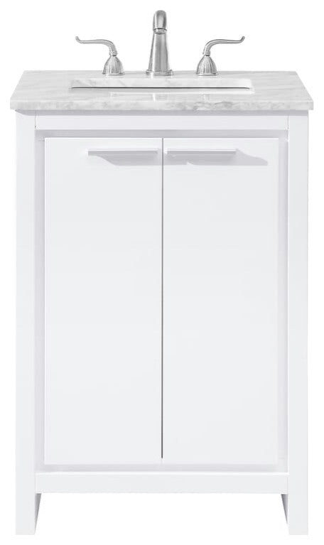 Elegant VF12824WH 24" Single Bathroom Vanity Set, White