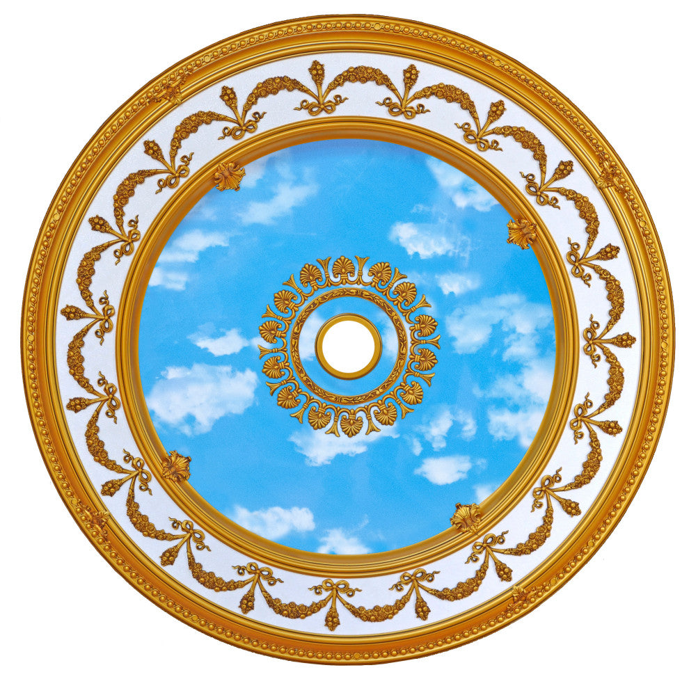 Artistry Lighting, Round 51" Antique Gold Ceiling Medallion (ART13-CF-022)