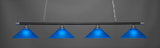 Oxford 4-Light Bar, Chrome & Matte Black/Blue Italian