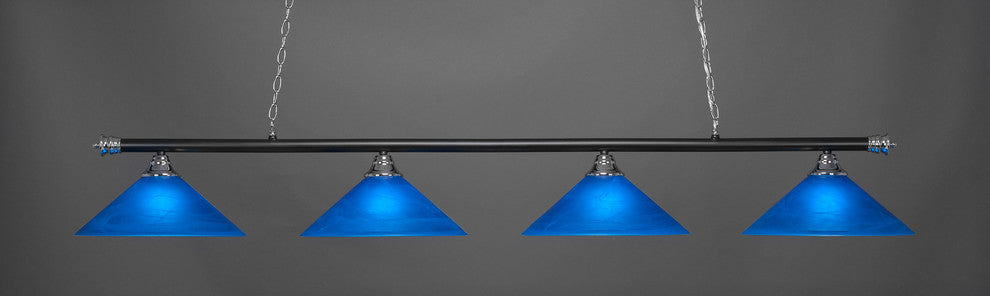 Oxford 4-Light Bar, Chrome & Matte Black/Blue Italian