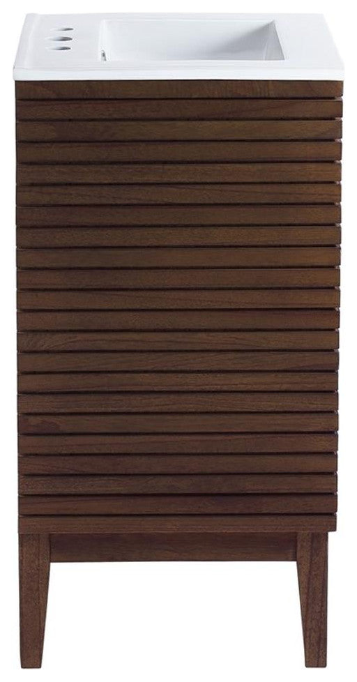 Ledger 24" Bathroom Vanity Walnut White