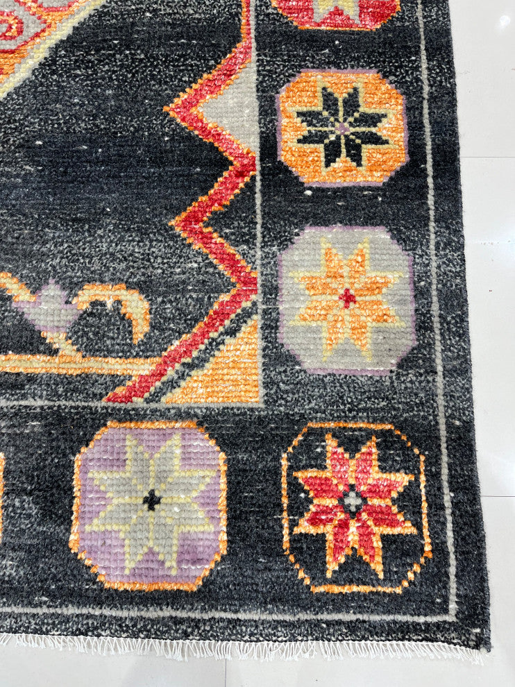 Charcoal Oriental Classic Heriz Serapi Area Rug