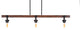 Portland 3-Light Island Bar with Amber Antique Bulbs