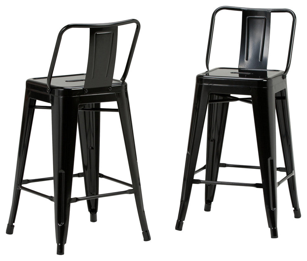 Rayne 24 inch Metal Counter Height Stool (Set of 2)