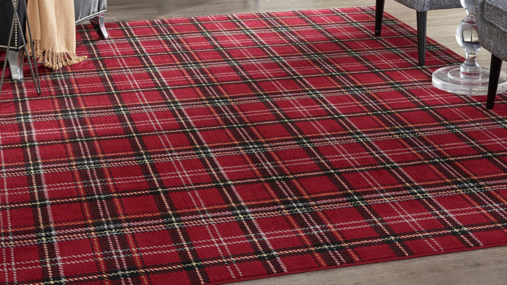 Nourison Home 6'x9' Grafix GRF03 Red Area Rug