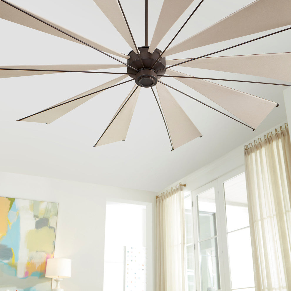 Mykonos 92" Ceiling Fan, Oiled Bronze
