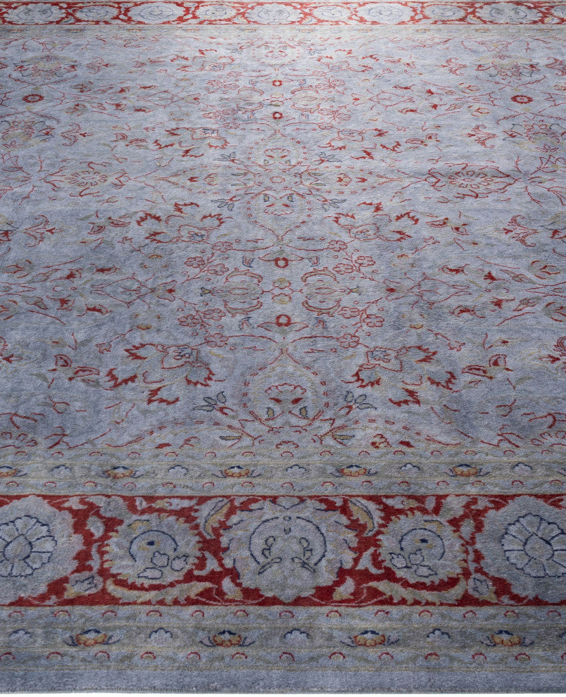Overdyed One-of-a-Kind Hand-Knotted Area Rug Gray, 8' 1" x 10' 4"