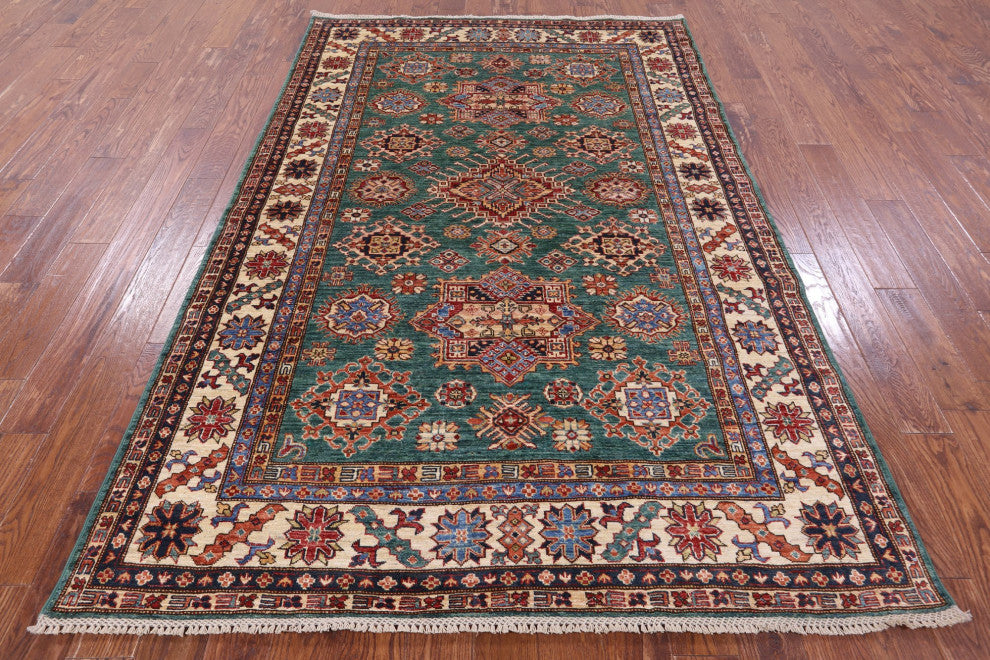 Super Kazak Hand-Knotted Wool Rug 5' 10" X 8' 9" - Q12940