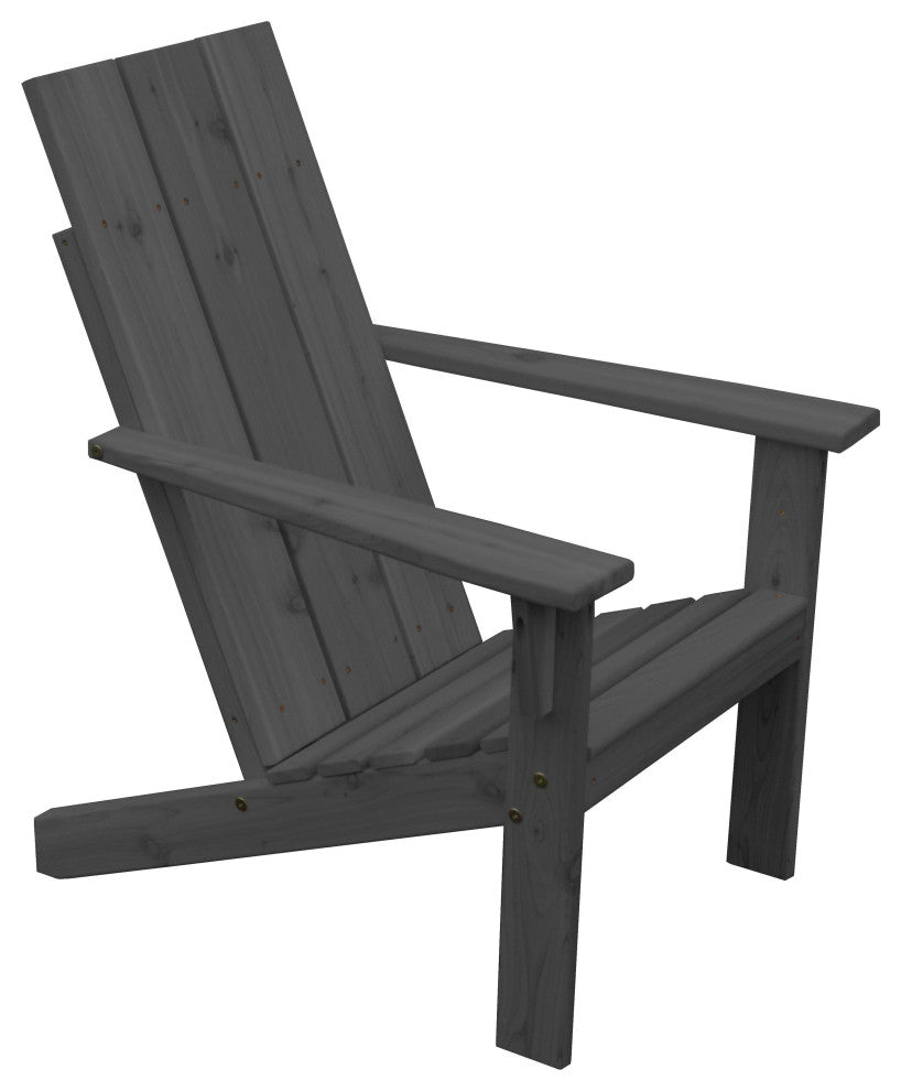 Cedar Modern Adirondack Chair, Charcoal Stain