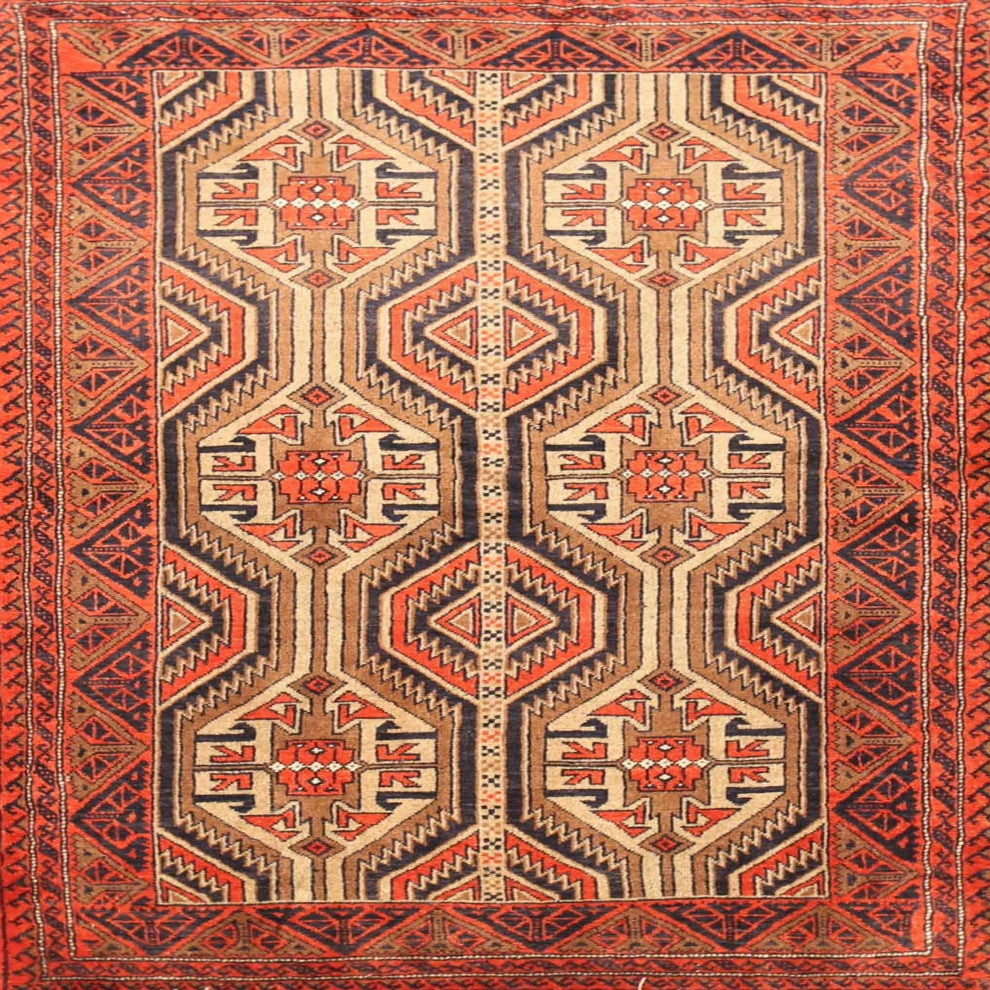Ahgly Company Indoor Square Traditional Area Rugs, 6' Square