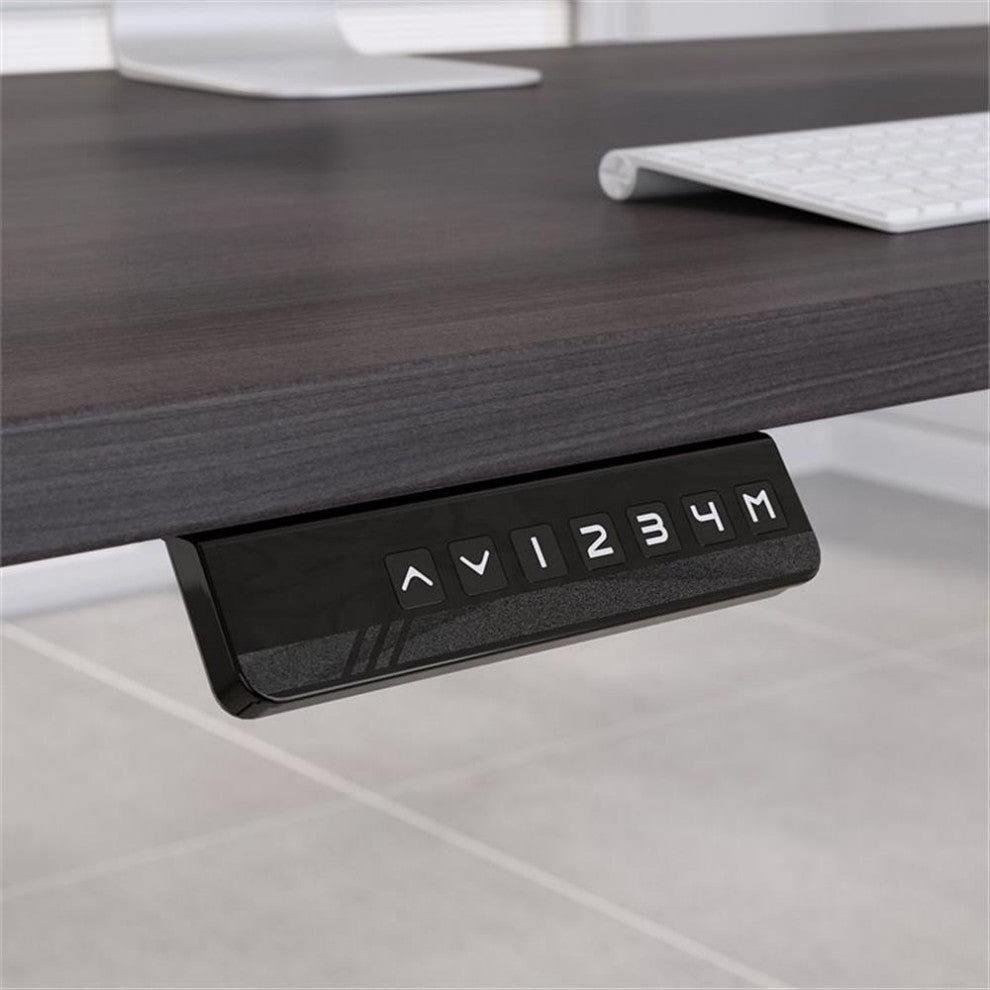Office 500 Height Adjustable U Shaped Desk in Storm Gray - Engineered Wood