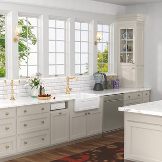 White Farmhouse Ceramic Bar Kitchen Sink Single Bowl Basin 24"