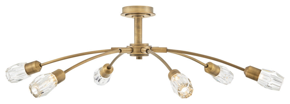 Fredrick Ramond Atera Large Single Tier Chandelier, Heritage Brass