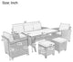 6 Piece Rattan Wicker Set Patio Garden Furniture