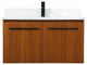 Elegant VF44536MTK-BS 36" Single Bathroom Vanity, Teak With Backsplash