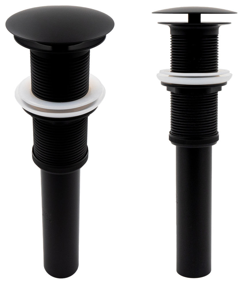 Novatto Umbrella Drain Less Overflow and Mounting Ring, Matte Black