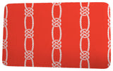 Nautical Nights Tom Foolery Stripe Print Bath Mat, Orange, 21"x34"