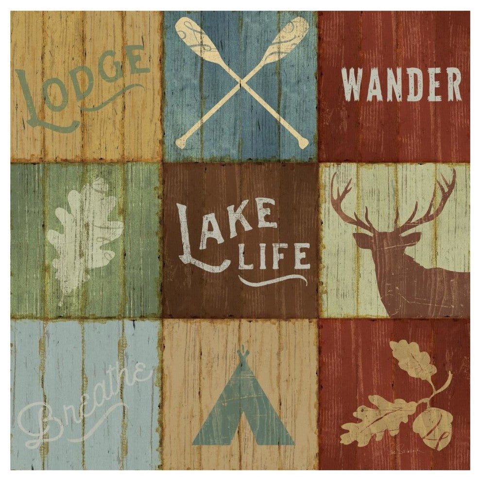 "Lake Lodge VII" Digital Paper Print by Sue Schlabach, 20"x20"