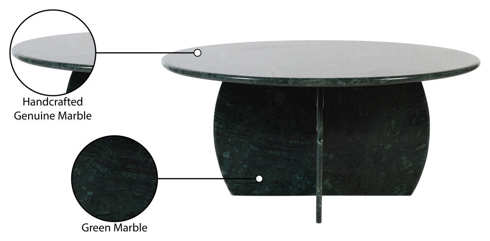 Formentera Marble Coffee Table, Green, Coffee Table