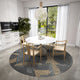 Indoor/Outdoor Sedona SN11 Shadow Machine Washable 8' x 8' Round Rug
