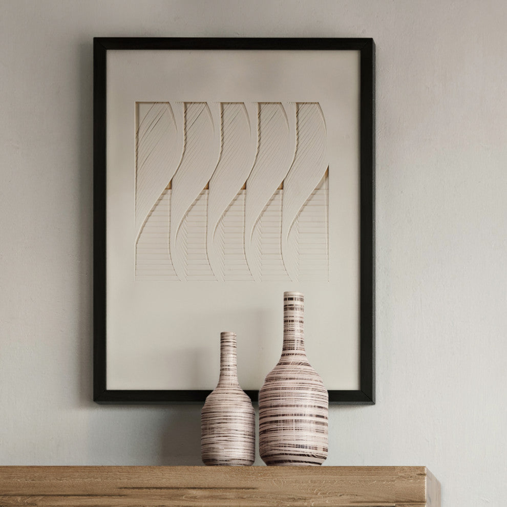 Howard Elliott Dimensional Paper Twist Shadowbox Art