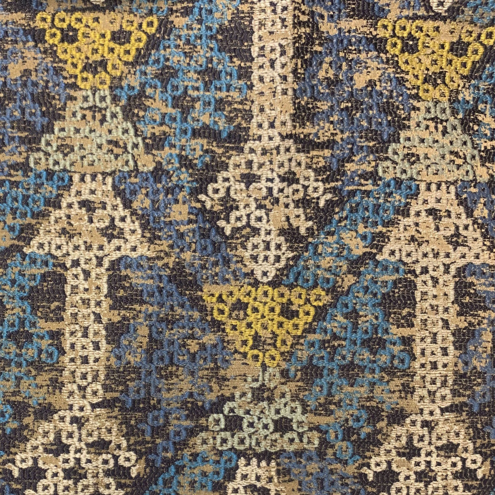 Plutus Blue Arrows Stripe Luxury Throw Pillow, 22"x22"